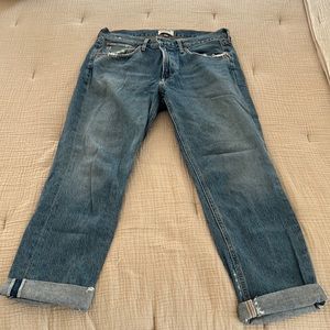 Lightly worn AGOLDE cropped jeans